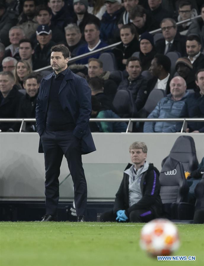 (SP)BRITAIN-LONDON-FOOTBALL-CHAMPIONS LEAGUE-QUARTERFINAL-TOT HOTSPUR VS MAN CITY