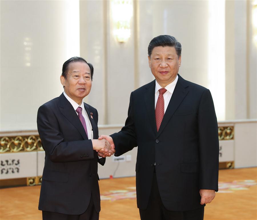 (BRF)CHINA-BEIJING-BELT AND ROAD FORUM-XI JINPING-JAPANESE PM&rsquo;S SPECIAL ENVOY-MEETING (CN)     