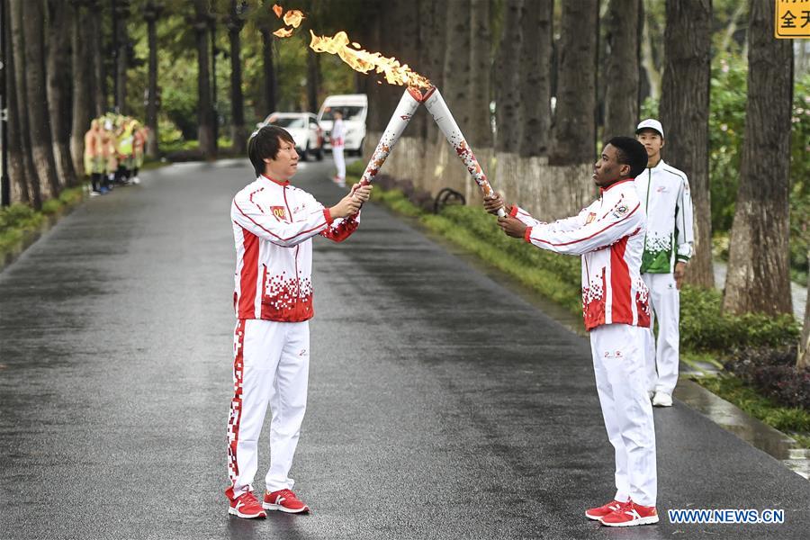 (SP)CHINA-WUHAN-7TH MILITARY WORLD GAMES-TORCH RELAY