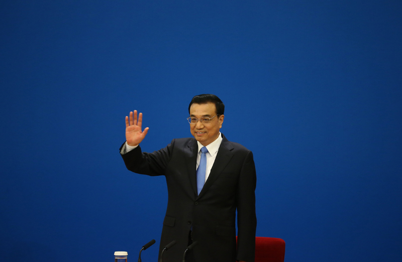 3月15日，國(guó)務(wù)院總理李克強(qiáng)在北京人民大會(huì)堂與中外記者見(jiàn)面，并回答記者提問(wèn)。新華社記者 陳建力 攝