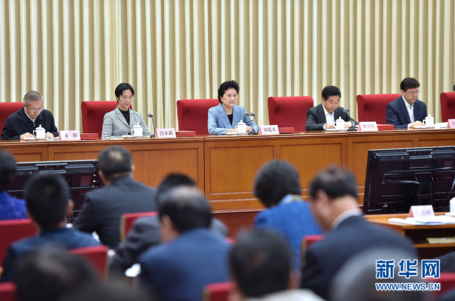 10月20日，中共中央政治局委員、國務(wù)院副總理、國務(wù)院督導(dǎo)委員會(huì)主任劉延?xùn)|在北京出席深化教育督導(dǎo)改革暨第十屆國家督學(xué)聘任工作會(huì)議并講話。新華社記者 李濤 攝