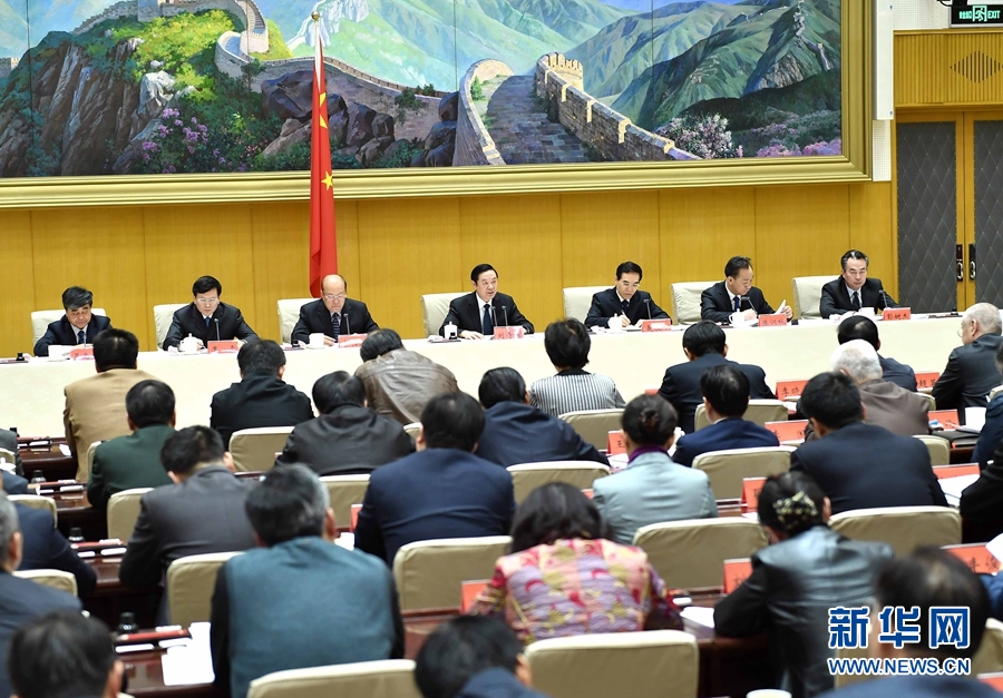 1月13日，中共中央政治局委員、中宣部部長、全國&ldquo;掃黃打非&rdquo;工作小組組長劉奇葆在北京出席第三十次全國&ldquo;掃黃打非&rdquo;工作電視電話會議。新華社記者 李濤 攝