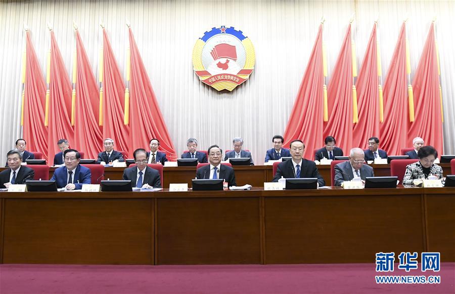 1月22日，政協(xié)第十二屆全國委員會常務(wù)委員會第二十四次會議在北京開幕。全國政協(xié)主席俞正聲出席開幕會。 新華社記者 燕雁 攝