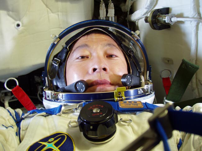 楊利偉在神舟五號上。