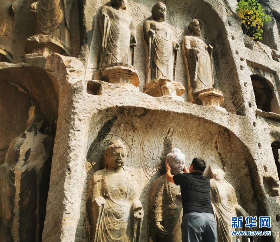 （圖文互動(dòng)）（4）合體了，龍門(mén)石窟流散佛首首次實(shí)現(xiàn)&ldquo;數(shù)字復(fù)位&rdquo;