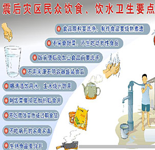 震后災區(qū)民眾飲食、飲水衛(wèi)生要點