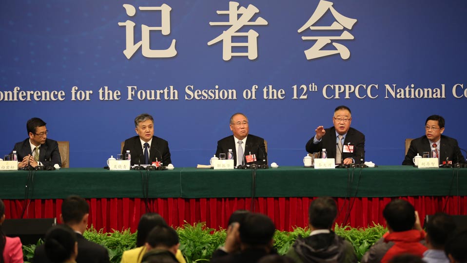 解振華、秦大河、吳曉青、胡存智、白巖松答記者問