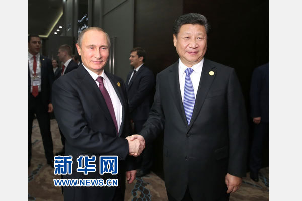 11月15日，國(guó)家主席習(xí)近平在土耳其安塔利亞會(huì)見(jiàn)俄羅斯總統(tǒng)普京。 新華社記者馬占成攝