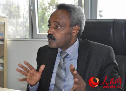 非盟委員會中國項目協(xié)調官范塔洪大使 人民網記者常紅攝