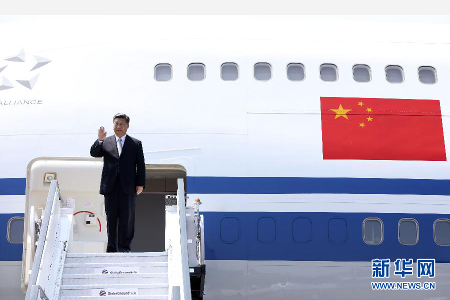 10月15日，國(guó)家主席習(xí)近平抵達(dá)印度果阿，應(yīng)印度總理莫迪邀請(qǐng)，出席金磚國(guó)家領(lǐng)導(dǎo)人第八次會(huì)晤。 新華社記者蘭紅光攝 