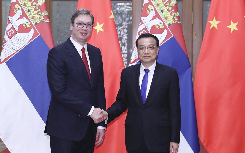 李克強(qiáng)會(huì)見塞爾維亞總理、當(dāng)選總統(tǒng)武契奇