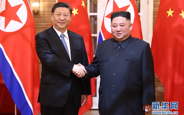 習(xí)近平同朝鮮勞動(dòng)黨委員長、國務(wù)委員會(huì)委員長金正恩舉行會(huì)談