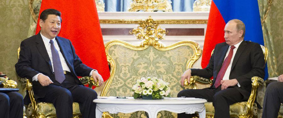 2013年3月，習(xí)近平與普京舉行會談